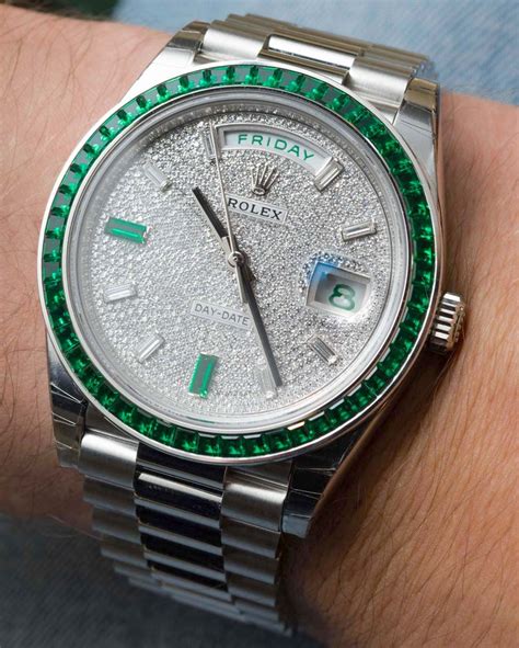 rolex day date emerald|Rolex Day-Date watch price.